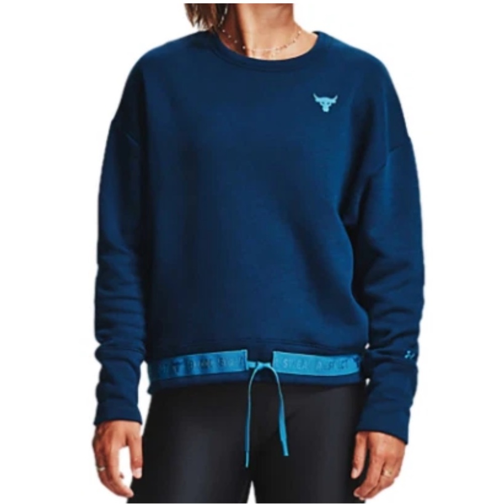 Under Armour Women's Project Rock Fleece
Crewneck Sweatshirt Blue Medium